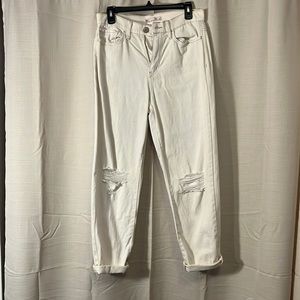 SO Juniors white ripped mom jeans